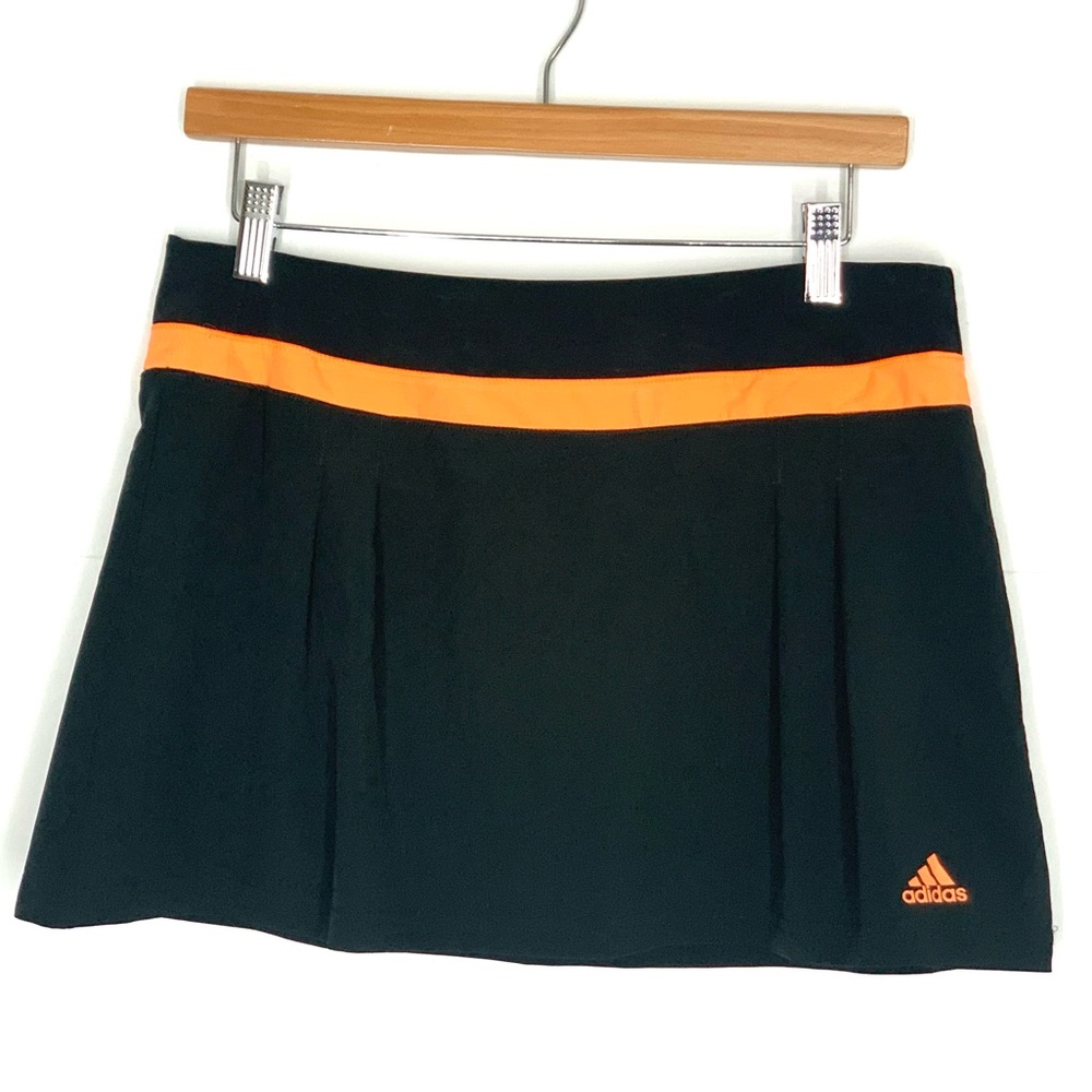 Adidas Climalite Skort Size Medium Back & Vivid Orange tennis Golf pickleball
